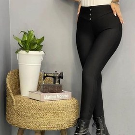 تصویر شلوار کمر گنی سه دکمه بیرون پوش با کیفیت جنس: سورن کش میاد کیفیت عالی تنخورش 
