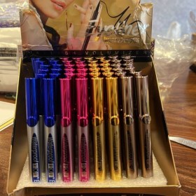 تصویر خط چشم ماژیکی - آبی 