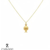 تصویر پلاک انار طلا با تک نگین قرمز 