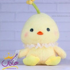 تصویر عروسک جوجه گل به سر سایز ۳۵ سانت مناسب خردسال و کودک 