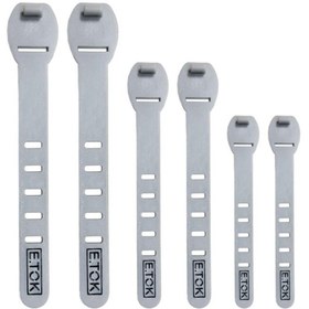 تصویر نظم دهنده کابل ایتوک مدل Essential بسته 6 عددی E.TOK Essential cable fastener pack of 6