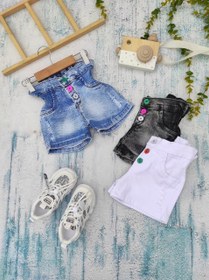 تصویر شرتک جین تمام کش 