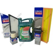 تصویر پکیج طلائی روغن موتور کاسترول | پژو 206 تیپ 5 و پژو 207 با صافی فلزی بنزین 