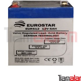 تصویر باتری 12 ولت یورواستار 12V Eurostar battery