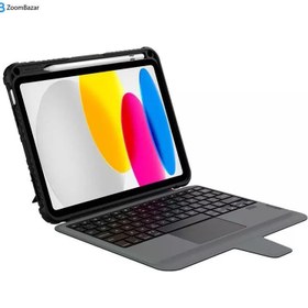 تصویر کیف کلاسوری کیبورد دار اپل iPad 10/10.9 2022 مدل Combo Keyboard نیلکین - Open Box (ایراد ظاهری جزئی) 