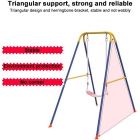 تصویر مجموعه صندلی تاب کودک قابل حمل و تاشو برای استفاده در داخل و خارج از منزل برند jsaitoys Indoor And Outdoor Foldable Baby Toy Swing Chair Swings Set For Children