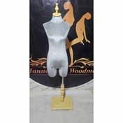 تصویر مانکن نیم تنه بدون دست زنانه پادار(فاق دار) 