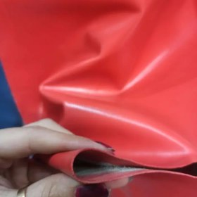 تصویر چرم گاوی گلبهی پاستیلی براق 