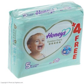 تصویر پوشک کودک هانیز سایز 5 بسته 28 عددی Honeys Baby Diapers Size 5 28Pcs