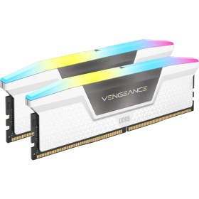 تصویر رم دسکتاپ کورسیر دوکاناله Corsair Vengeance RGB DDR5 64GB 5600MHZ White 