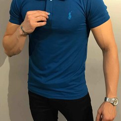 تصویر تیشرت جودون polo رنگ آبی کاربنی Carbon blue Jodon t-shirt