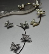 تصویر گوشواره ایرکاف - ایرکاف پروانه طلایی Ear cuff earrings