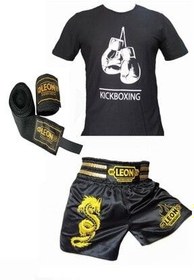 تصویر By Leon 1982 Kickboxing ، Boxing Thai T shirt Shorts Set Bandage مجموعه 3.5 متر 