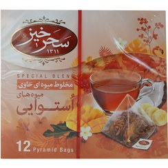 تصویر دمنوش مخلوط میوه های استوایی سحرخیز 12 عددی 