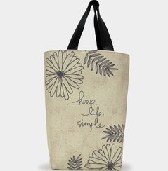 تصویر ساک دستی کتان طرح Life Is Simple 