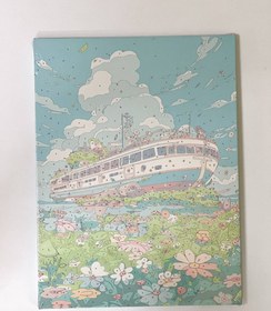 تصویر رنگ آمیزی با اعداد بومی 30 در40-طرح کشتی- 1000845 