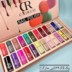 تصویر لاک ناخن CR بسته ۲۴ عددی با ویتامینه و برق ناخن 