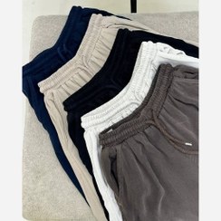 تصویر شلوار سیلک اطلس زنانه سایز ۱ و ۲ و ۳ رنگ مشکی و قهوه ای و سفید و کرم و سرمه ای 