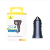 تصویر شارژر فندکی PD و فست دو پورت Baseus مدل CCJDZ-FC 60W - خاکستری (گارانتی آونگ) 
