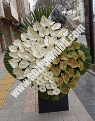 تصویر پایه گل تسلیت کد ۲۲۲ 