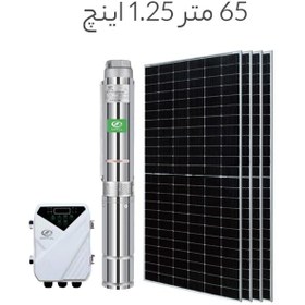 تصویر پمپ آب خورشیدی دیفول مدل 3DPC3-5 ظرفیت ۶۵ متر با ورودی ۱.۲۵ اینچ 