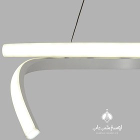 تصویر لوستر آویز LED حلقه ای 90 وات سفید A6322 