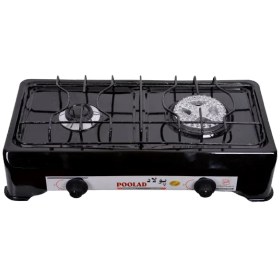 تصویر اجاق گاز دو شعله رومیزی پولاد گاز Two-burner table top gas stove