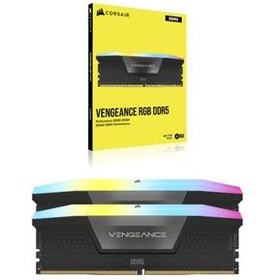 تصویر رم کامپیوتر DDR5 دو کاناله 5200 مگاهرتز CL40 کورسیر مدل Vengeance RGB ظرفیت ۳۲ گیگابایت Corsair Vengeance RGB DDR5 32GB 5200MHz CL40 Dual RAM