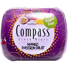 تصویر قرص خوشبو کننده دهان کامپس انبه نعنا پشن فروت بدون شکر - Compass Mango خوشبوکننده دهان کامپس 14 گرم انبه نعنا پشن فروت