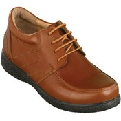 تصویر کفش چرم طبیعی مردانه شهپر کد ka1021 رنگ گردویی 