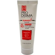 تصویر کرم ضد آفتاب و ضد چروک90 SPF مناسب انواع پوست بدون رنگ SUNVEST prodermaپرودرما 