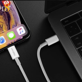 تصویر کابل شارژ USB-C به لایتنینگ هترون مدل MFI HC365i طول 1متر Hetron MFI HC365i USB to Lightning