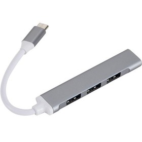 تصویر هاب تبدیل Type C به USB3 مدل RXY-082 نوع 1 به 4 RXY-082 Type C to USB3 HUB 1 to 4