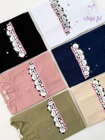 تصویر تیشرت لانگ پاندا - سرمه ای 