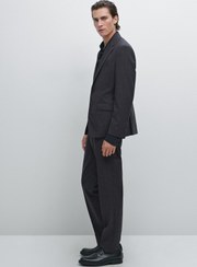 تصویر شلوار مردانه ماسیمو دوتی فاق نرمال شطرنجی | Massimo Dutti 110779203513509 