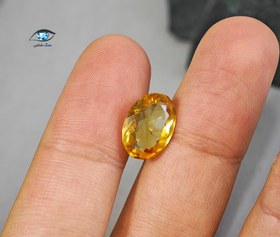 تصویر سنگ سیترین بیضی ۴.۳ قیراط 