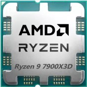 تصویر پردازنده کامپیوتر ای ام دی مدل Ryzen 9 7900X3D Tray AMD Ryzen 9 7900X3D Tray Computer Processor