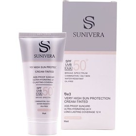 تصویر کرم ضد آفتاب +SPF 50 فاقد چربی بژ روشن سانیورا 