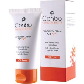 تصویر کرم ضد آفتاب بی رنگ SPF 50 فاقد چربی کانبیو Conbio Sunscreen Cream SPF 50 Free Oily Skin