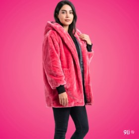 تصویر پالتو تدی کلاهدار زنانه 