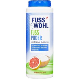 تصویر ضد بوی پا خارجی اورجینال Fusswohl SR22100589 Foot Powder Fresh Floral Scented 100 gr 