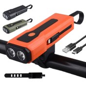 تصویر چراغ جلوی دوچرخه مدل Z828 با قابلیت پاوربانک و باتری ۵۰۰۰ میلی‌آمپر 