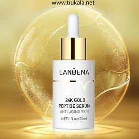 تصویر سرم طلا ۲۴ گلد و پپتاید لانبنا Lanbena 24k gold peptid serum