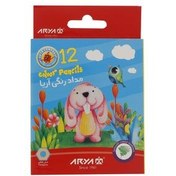 تصویر مداد رنگی 12 رنگ آریا Arya 3072 Arya 3072 12 pieces Color Pencil