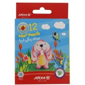 تصویر مداد رنگی 12 رنگ آریا Arya 3072 Arya 3072 12 pieces Color Pencil