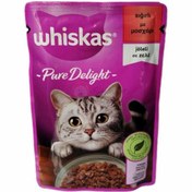 تصویر پوچ گربه بالغ ویسکاس طعم گوساله در ژله 85 گرم Whiskas Mix Beef 85g