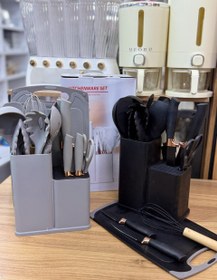 تصویر ست کفگیر/کارد/تخته گوشت 403 