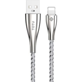 تصویر کابل شارژ و انتقال داده لایتنینگ فلزی توتو Totu King Kong Series || Lightning Cable 1m 