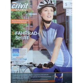 تصویر تیشرت دوچرخه سواری زنانه بنفش کریویت | Crivit 