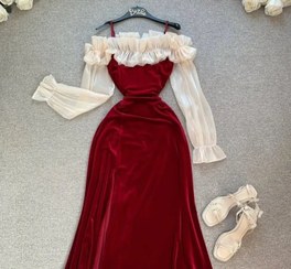 تصویر پیراهن مجلسی پرنسسی 